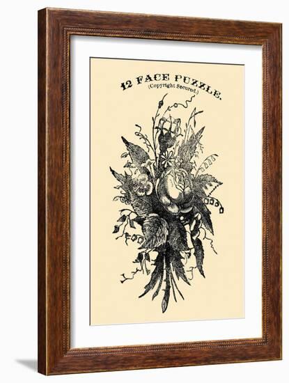 12 Face Puzzle-American Puzzle Co-Framed Art Print