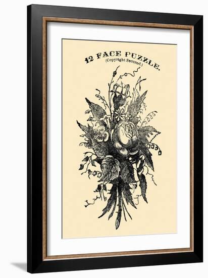 12 Face Puzzle-American Puzzle Co-Framed Art Print