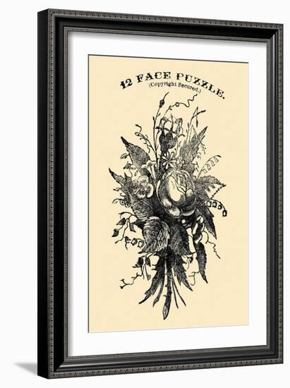12 Face Puzzle-American Puzzle Co-Framed Art Print