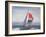 12-m. Yacht Nefertiti, Designed by Ted Hood, Sailing Through Waves at Pre America's Cup Test Run-George Silk-Framed Photographic Print