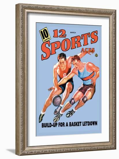 12 Sports Aces: Build Up for a Basket Letdown-null-Framed Art Print