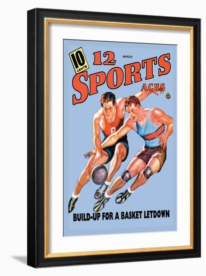 12 Sports Aces: Build Up for a Basket Letdown-null-Framed Art Print