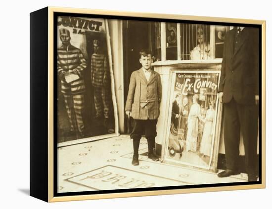 12-Year Old Usher in Princess Theatre, Birmingham, Alabama, c.1914-Lewis Wickes Hine-Framed Stretched Canvas