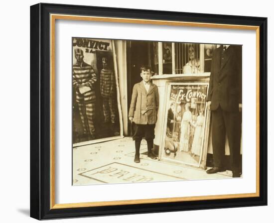 12-Year Old Usher in Princess Theatre, Birmingham, Alabama, c.1914-Lewis Wickes Hine-Framed Photo