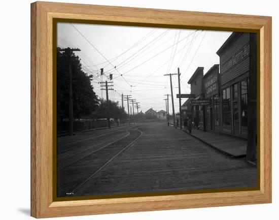 12th Avenue South in Georgetown, Seattle, WA, 1911-Asahel Curtis-Framed Premier Image Canvas