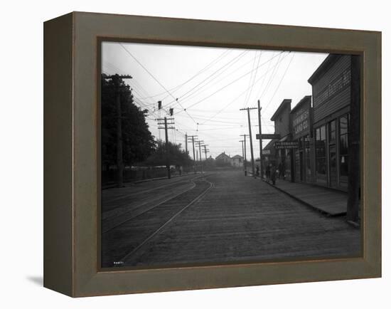 12th Avenue South in Georgetown, Seattle, WA, 1911-Asahel Curtis-Framed Premier Image Canvas