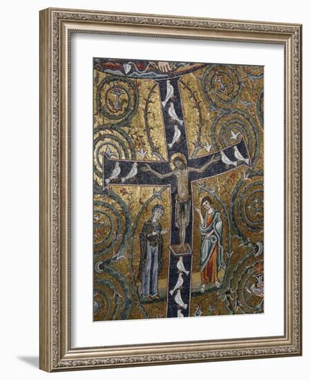 12th Century Fresco of Christ's Triumph on the Cross, San Clemente Basilica, Rome, Lazio-Godong-Framed Photographic Print