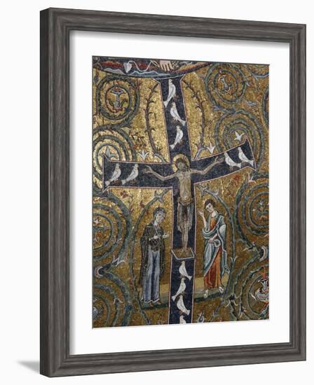 12th Century Fresco of Christ's Triumph on the Cross, San Clemente Basilica, Rome, Lazio-Godong-Framed Photographic Print