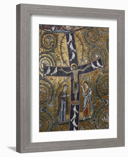 12th Century Fresco of Christ's Triumph on the Cross, San Clemente Basilica, Rome, Lazio-Godong-Framed Photographic Print