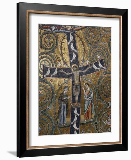 12th Century Fresco of Christ's Triumph on the Cross, San Clemente Basilica, Rome, Lazio-Godong-Framed Photographic Print