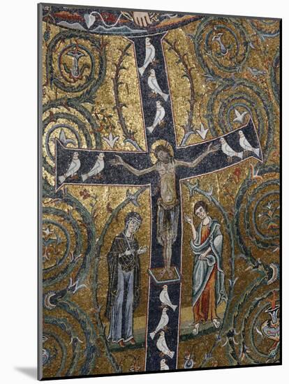 12th Century Fresco of Christ's Triumph on the Cross, San Clemente Basilica, Rome, Lazio-Godong-Mounted Photographic Print