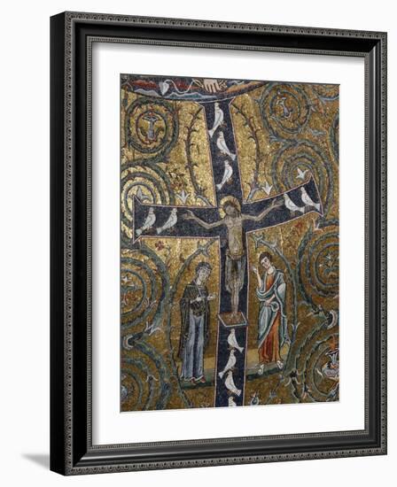 12th Century Fresco of Christ's Triumph on the Cross, San Clemente Basilica, Rome, Lazio-Godong-Framed Photographic Print