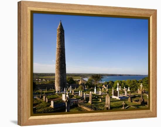 12th Century Round Tower, St Declan's Cathedral, Ardmore, Co Waterford, Ireland-null-Framed Premier Image Canvas