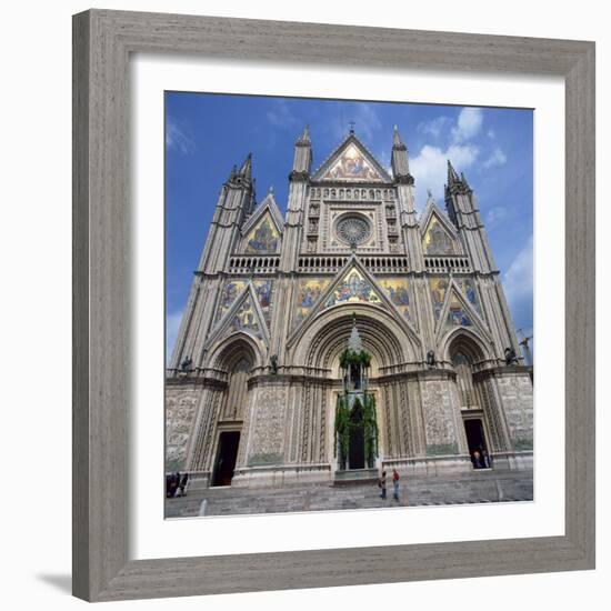 13th Century Duomo in the Town of Orvieto in Umbria, Italy, Europe-Tony Gervis-Framed Photographic Print