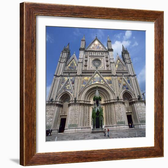 13th Century Duomo in the Town of Orvieto in Umbria, Italy, Europe-Tony Gervis-Framed Photographic Print