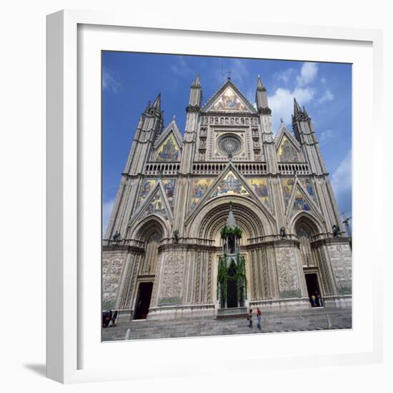 13th Century Duomo in the Town of Orvieto in Umbria, Italy, Europe-Tony Gervis-Framed Photographic Print