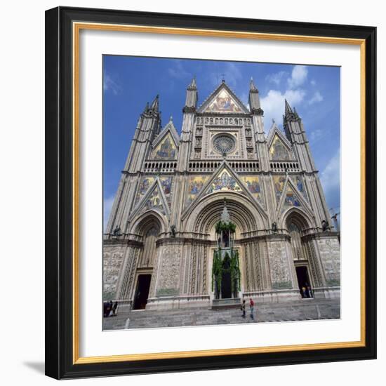 13th Century Duomo in the Town of Orvieto in Umbria, Italy, Europe-Tony Gervis-Framed Photographic Print