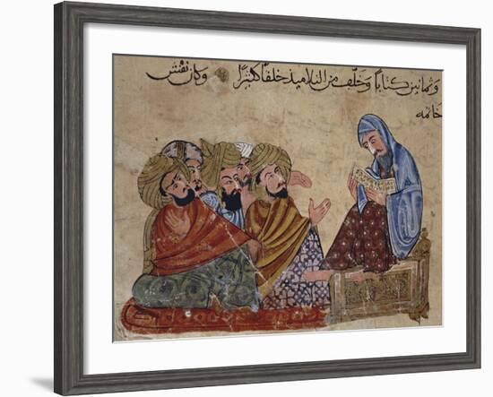 13th Century Turkey Miniature Depicting Socrates Discussing Philosophy with His Disciples-null-Framed Giclee Print