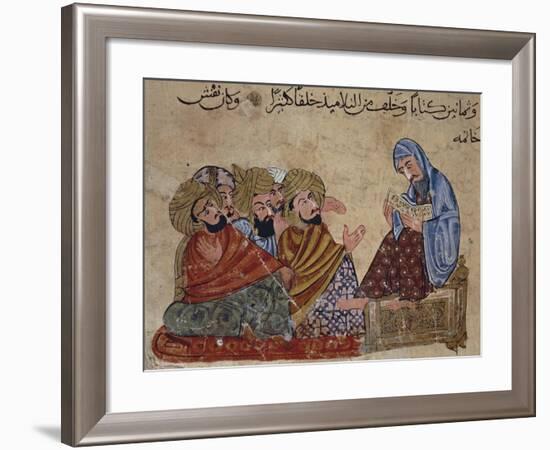 13th Century Turkey Miniature Depicting Socrates Discussing Philosophy with His Disciples-null-Framed Giclee Print