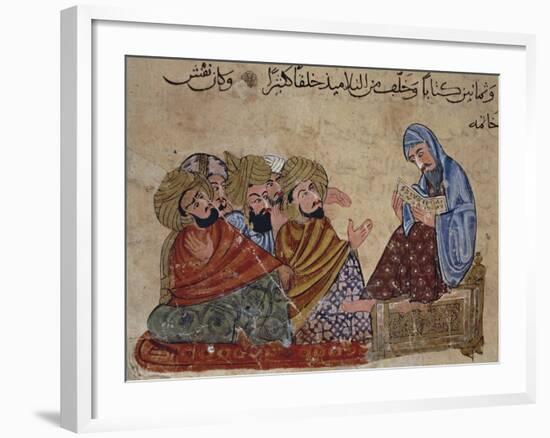 13th Century Turkey Miniature Depicting Socrates Discussing Philosophy with His Disciples-null-Framed Giclee Print