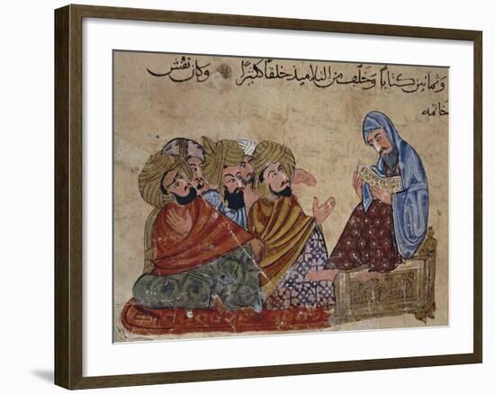 13th Century Turkey Miniature Depicting Socrates Discussing Philosophy with His Disciples-null-Framed Giclee Print