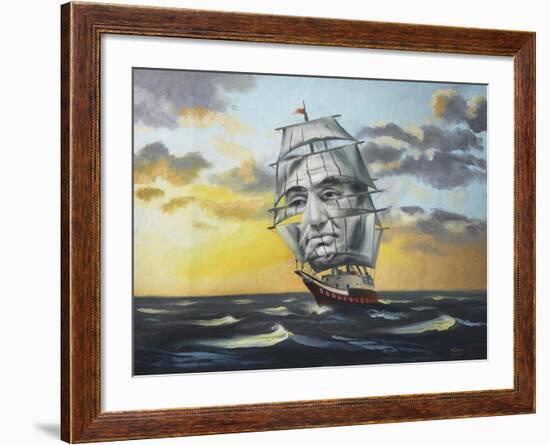 14238-Hr-Uss Lincoln Illusion-D. Rusty Rust-Framed Giclee Print