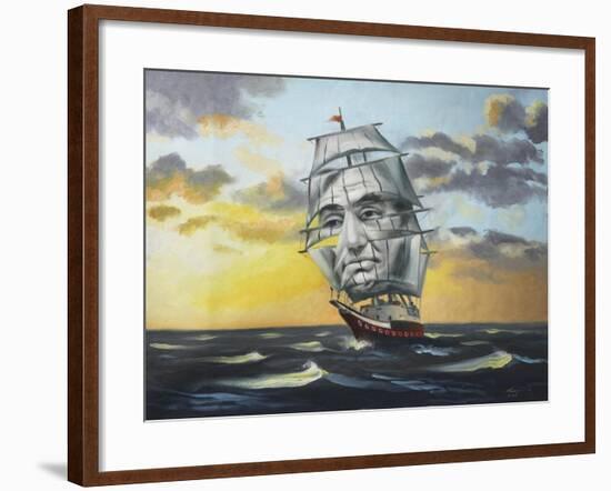 14238-Hr-Uss Lincoln Illusion-D. Rusty Rust-Framed Giclee Print