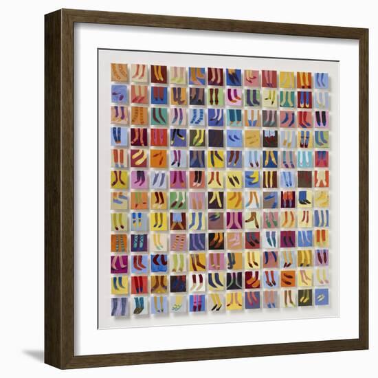 144 Old Masters' Feet, 2016-Holly Frean-Framed Giclee Print