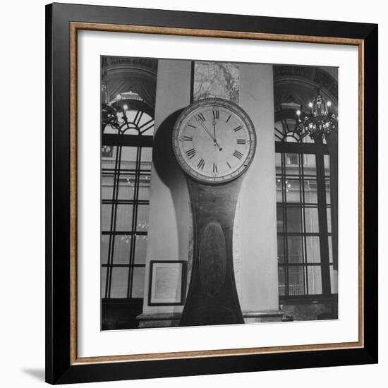 148 Year Old Clock at Wall Street-Herbert Gehr-Framed Photographic Print