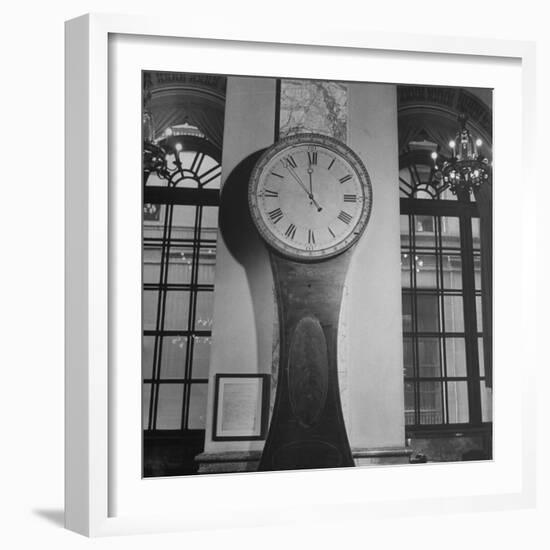 148 Year Old Clock at Wall Street-Herbert Gehr-Framed Photographic Print
