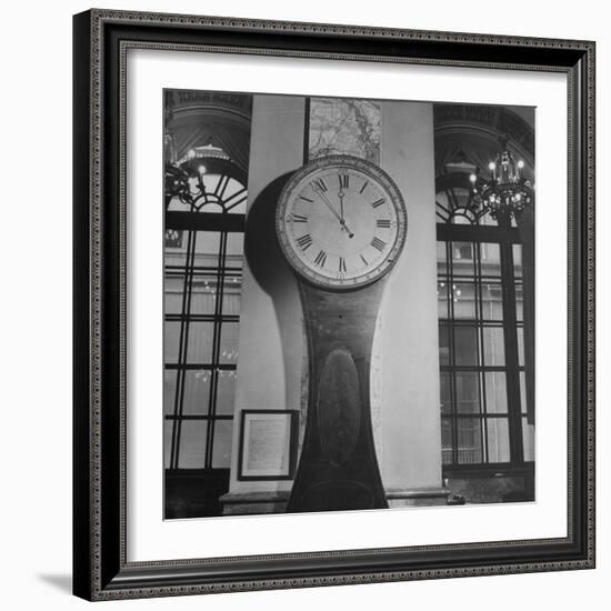 148 Year Old Clock at Wall Street-Herbert Gehr-Framed Photographic Print