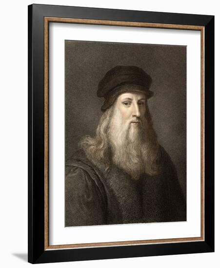 1490 Leonardo Da Vinci Colour Portrait-Paul Stewart-Framed Photographic Print