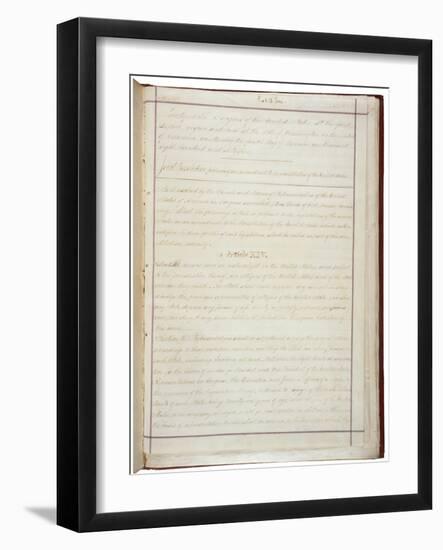 14th Amendment to U.S. Constitution: Civil Rights Passed June 13, 1866, Ratified July 9, 1868-null-Framed Photo