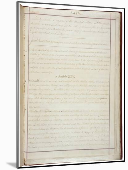 14th Amendment to U.S. Constitution: Civil Rights Passed June 13, 1866, Ratified July 9, 1868-null-Mounted Photo