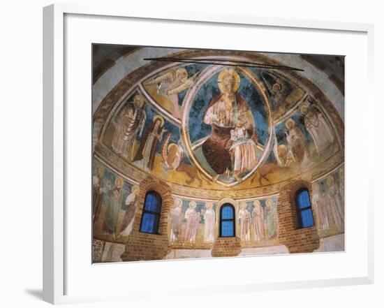 14th Century Fresco in Apse of Basilica of Twelve Apostles, Italy-null-Framed Giclee Print