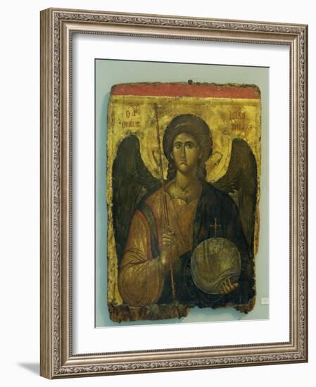 14th Century Icon of Archangel Michael in the Byzantine Museum in Athens, Greece, Europe-Gavin Hellier-Framed Photographic Print