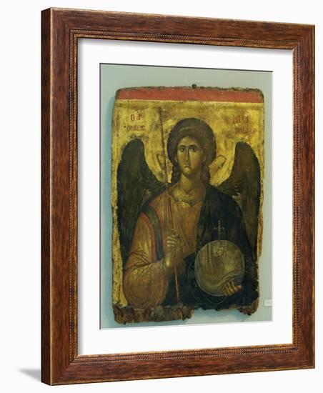 14th Century Icon of Archangel Michael in the Byzantine Museum in Athens, Greece, Europe-Gavin Hellier-Framed Photographic Print