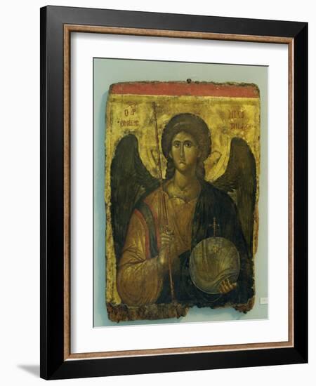 14th Century Icon of Archangel Michael in the Byzantine Museum in Athens, Greece, Europe-Gavin Hellier-Framed Photographic Print