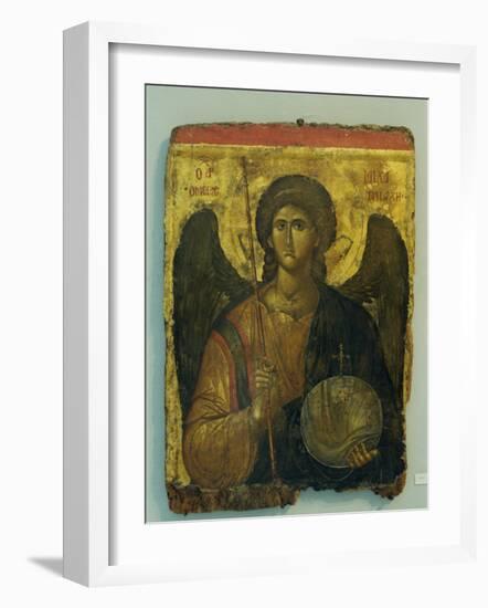 14th Century Icon of Archangel Michael in the Byzantine Museum in Athens, Greece, Europe-Gavin Hellier-Framed Photographic Print