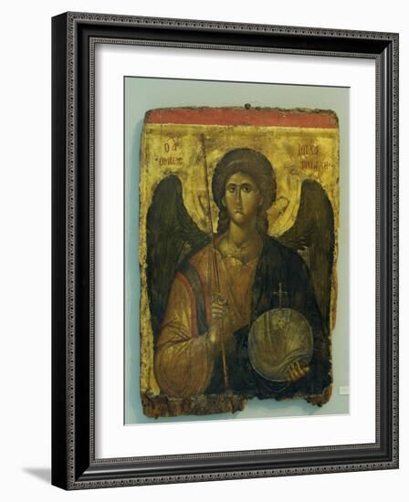 14th Century Icon of Archangel Michael in the Byzantine Museum in Athens, Greece, Europe-Gavin Hellier-Framed Photographic Print