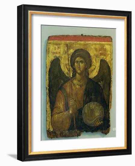 14th Century Icon of Archangel Michael in the Byzantine Museum in Athens, Greece, Europe-Gavin Hellier-Framed Photographic Print