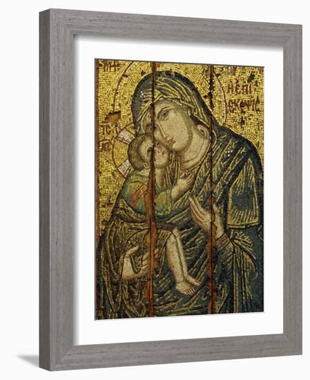 14th Century Icon of the Virgin Episkepis, in the Byzantine Museum in Athens, Greece, Europe-Gavin Hellier-Framed Photographic Print