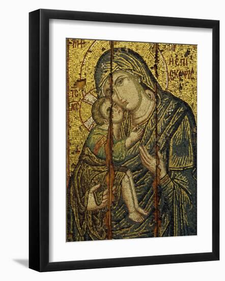 14th Century Icon of the Virgin Episkepis, in the Byzantine Museum in Athens, Greece, Europe-Gavin Hellier-Framed Photographic Print