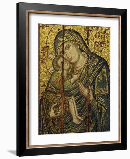 14th Century Icon of the Virgin Episkepis, in the Byzantine Museum in Athens, Greece, Europe-Gavin Hellier-Framed Photographic Print