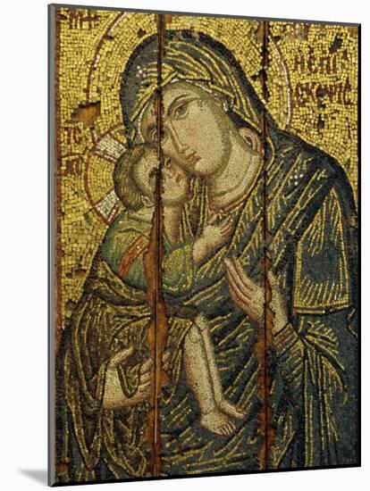 14th Century Icon of the Virgin Episkepis, in the Byzantine Museum in Athens, Greece, Europe-Gavin Hellier-Mounted Photographic Print