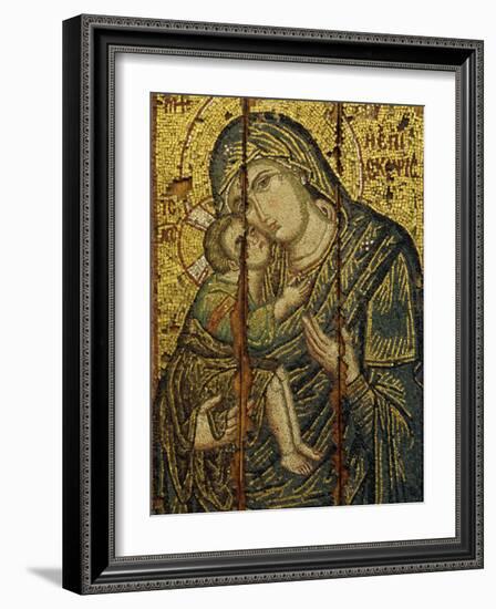 14th Century Icon of the Virgin Episkepis, in the Byzantine Museum in Athens, Greece, Europe-Gavin Hellier-Framed Photographic Print