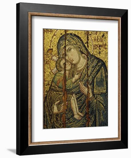 14th Century Icon of the Virgin Episkepis, in the Byzantine Museum in Athens, Greece, Europe-Gavin Hellier-Framed Premium Photographic Print
