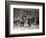 15 American Soldiers Playing Baseball Amid the Ruins of Liverpool, England 1943-null-Framed Photographic Print