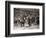 15 American Soldiers Playing Baseball Amid the Ruins of Liverpool, England 1943-null-Framed Photographic Print