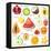 15 Bright Fruit Pieces-mart_m-Framed Stretched Canvas